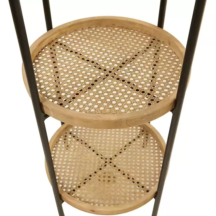 brown_wood_mesh_woven_tier_accent_table_2.webp Wood Mesh Woven 3-Tier Accent Table>Kirklands Home Clearance