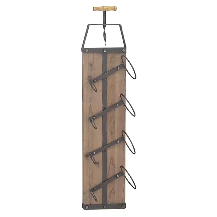 brown_wood_panel_black_metal_wine_rack_2.webp Wood Panel Black Metal Wine Rack>Kirklands Home Discount