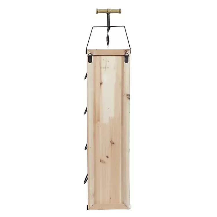 brown_wood_panel_black_metal_wine_rack_7.webp Wood Panel Black Metal Wine Rack>Kirklands Home Discount
