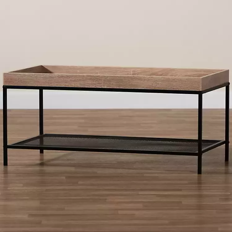brown_wood_raised_edge_coffee_table_6.webp Wood Raised Edge Coffee Table>Kirklands Home Clearance