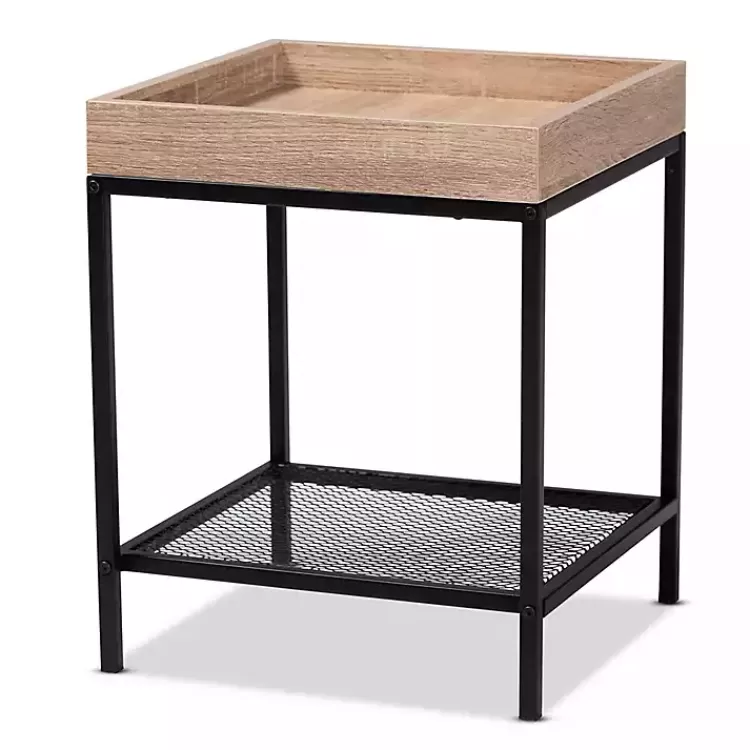 Wood Raised Edge Side Table>Kirklands Home Online