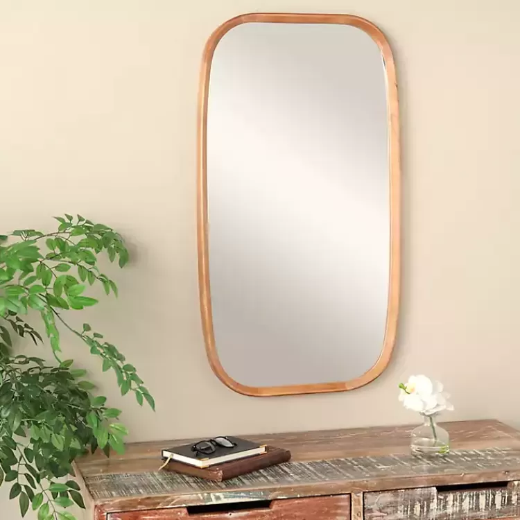 brown_wood_rounded_edges_mirror_4.webp Wood Rounded Edges Mirror>Kirklands Home New
