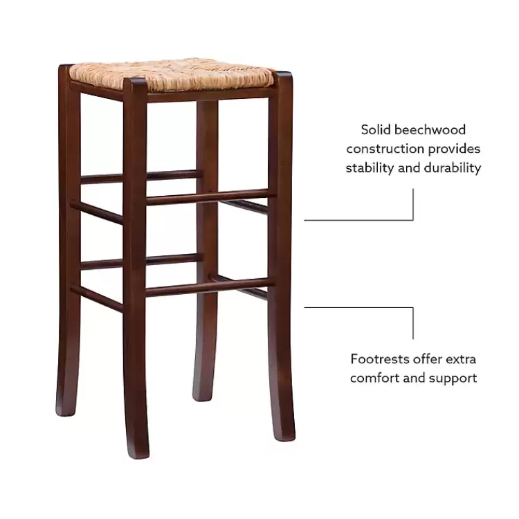 brown_wood_seagrass_backless_pc_bar_stool_set_2.webp Wood Seagrass Backless 2-pc. Bar Stool Set>Kirklands Home Hot