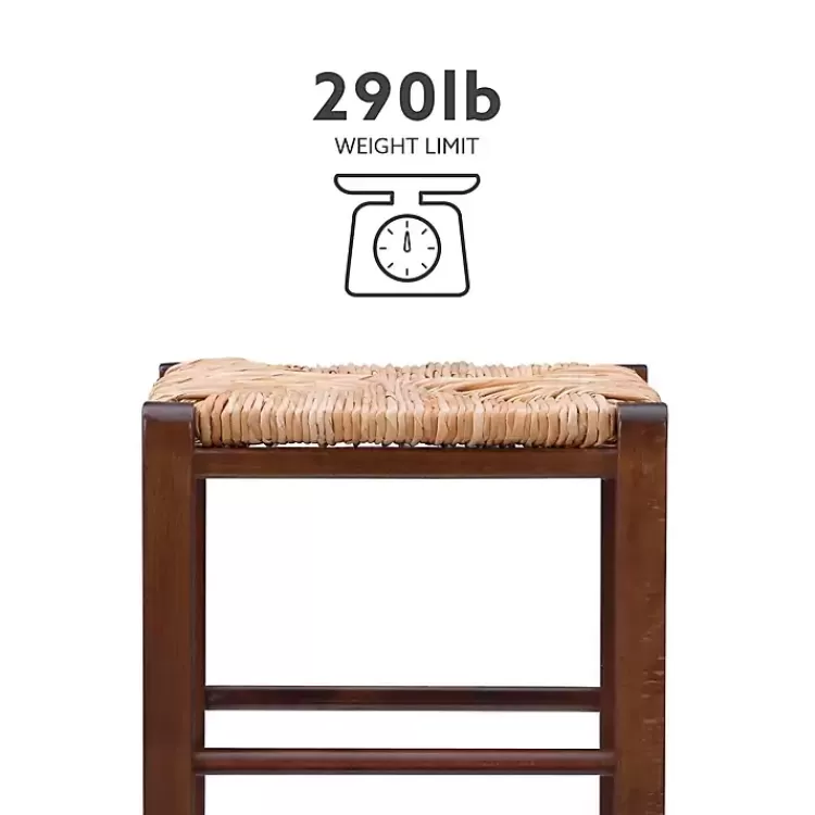 brown_wood_seagrass_backless_pc_bar_stool_set_8.webp Wood Seagrass Backless 2-pc. Bar Stool Set>Kirklands Home Hot