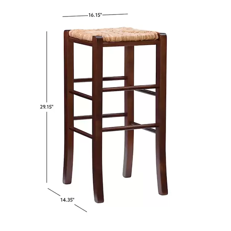 brown_wood_seagrass_backless_pc_bar_stool_set_9.webp Wood Seagrass Backless 2-pc. Bar Stool Set>Kirklands Home Hot