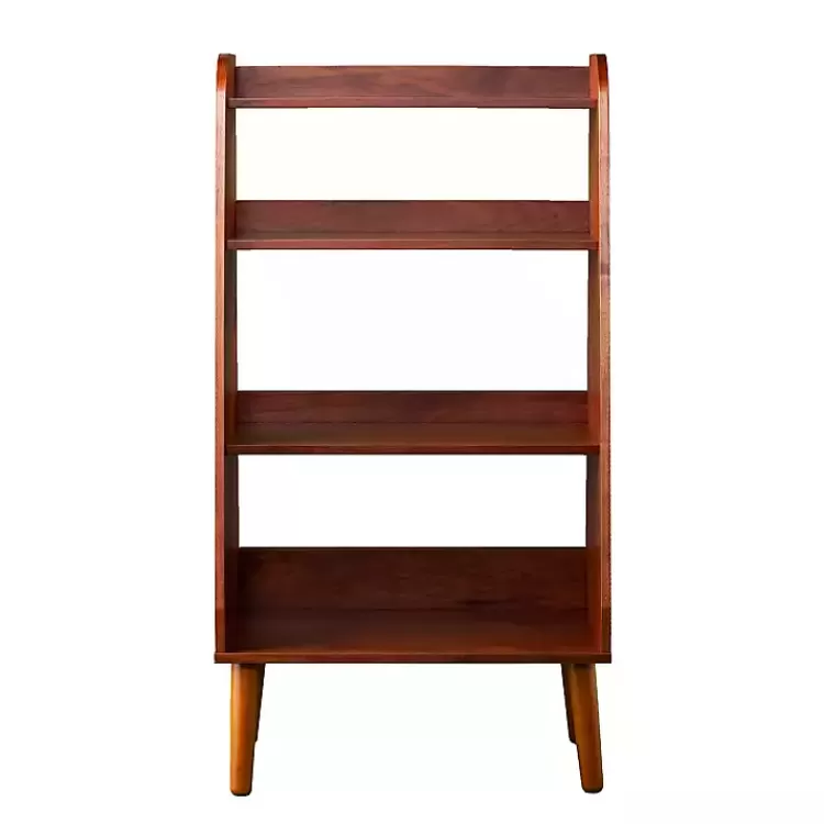Brown Wood 4-Tier Mid Century Modern Bookshelf>Kirklands Home Fashion