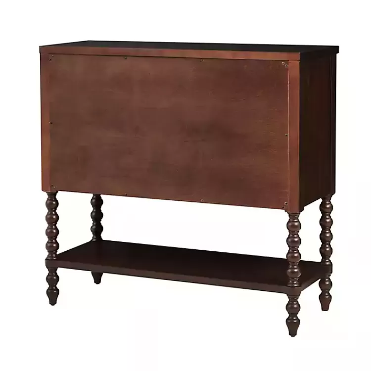 brown_wood_turned_legs_drawer_chest_3.webp Wood Turned Legs 2-Drawer Chest>Kirklands Home Flash Sale