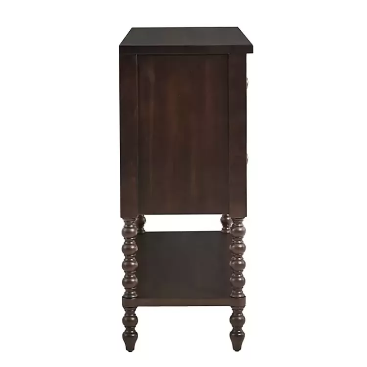 brown_wood_turned_legs_drawer_chest_6.webp Wood Turned Legs 2-Drawer Chest>Kirklands Home Flash Sale