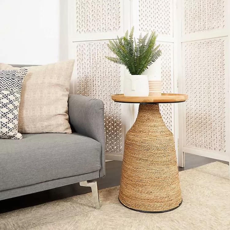 Wood Wrapped Accent Table>Kirklands Home Online