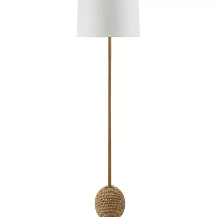 Brown Woven Marni Floor Lamp>Kirklands Home Outlet