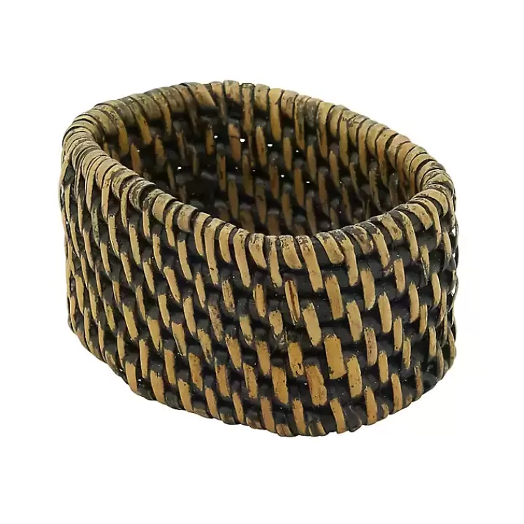 Woven Rattan Oval Napkin Rings, Set of 4>Kirklands Home Shop