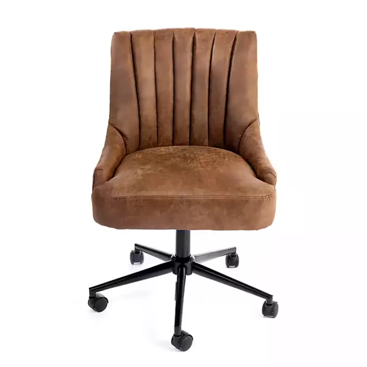 Wyatt Faux Leather Swivel Office Chair>Kirklands Home New