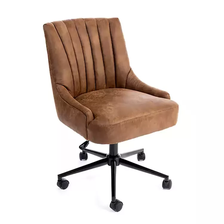 Wyatt Faux Leather Swivel Office Chair>Kirklands Home New