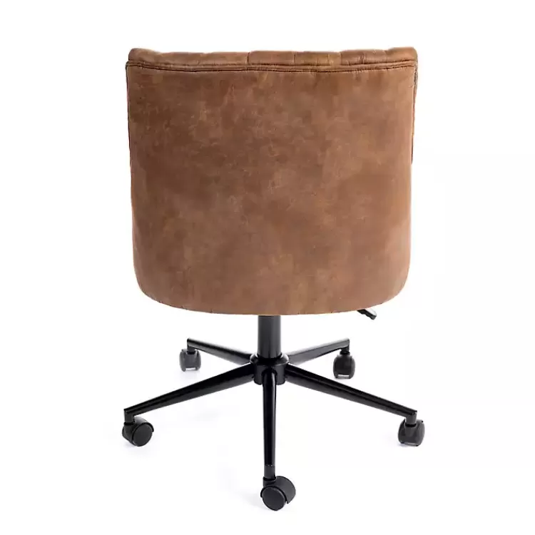 brown_wyatt_faux_leather_swivel_office_chair_3.webp Wyatt Faux Leather Swivel Office Chair>Kirklands Home New