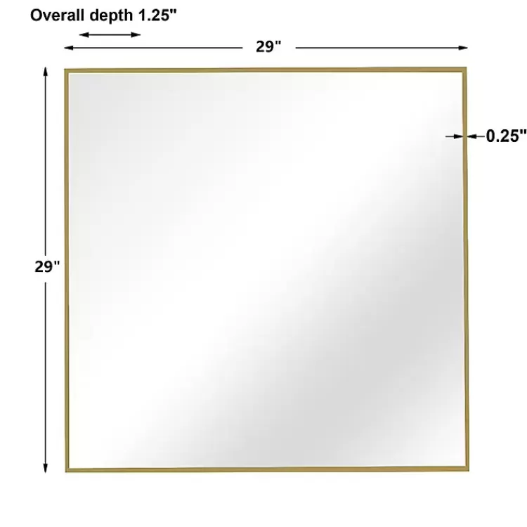 brushed_gold_metal_square_framed_mirror_5.webp Brushed Metal Square Framed Mirror>Kirklands Home New