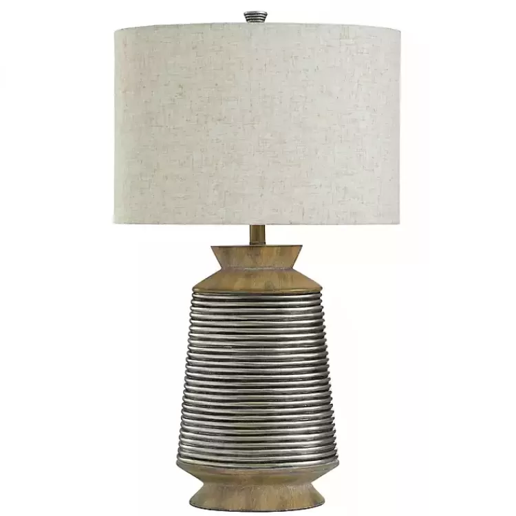 Brushed Gold Ribbed Table Lamp>Kirklands Home New