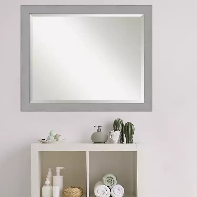 Brushed Metallic Silver Frame Beveled Mirror>Kirklands Home Best