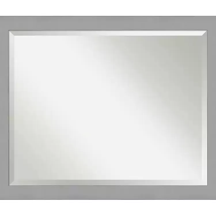 Brushed Metallic Silver Frame Beveled Mirror>Kirklands Home Best