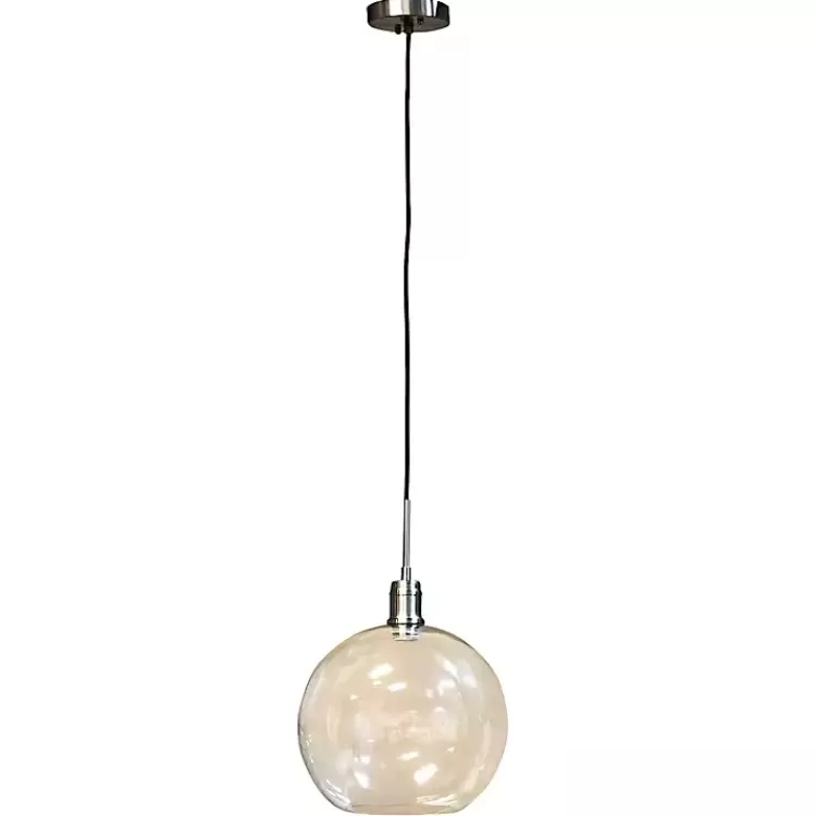 Brushed Nickel Glass Globe Pendant Light>Kirklands Home Cheap