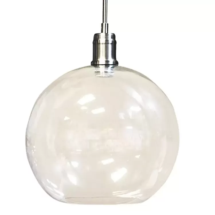 Brushed Nickel Glass Globe Pendant Light>Kirklands Home Cheap