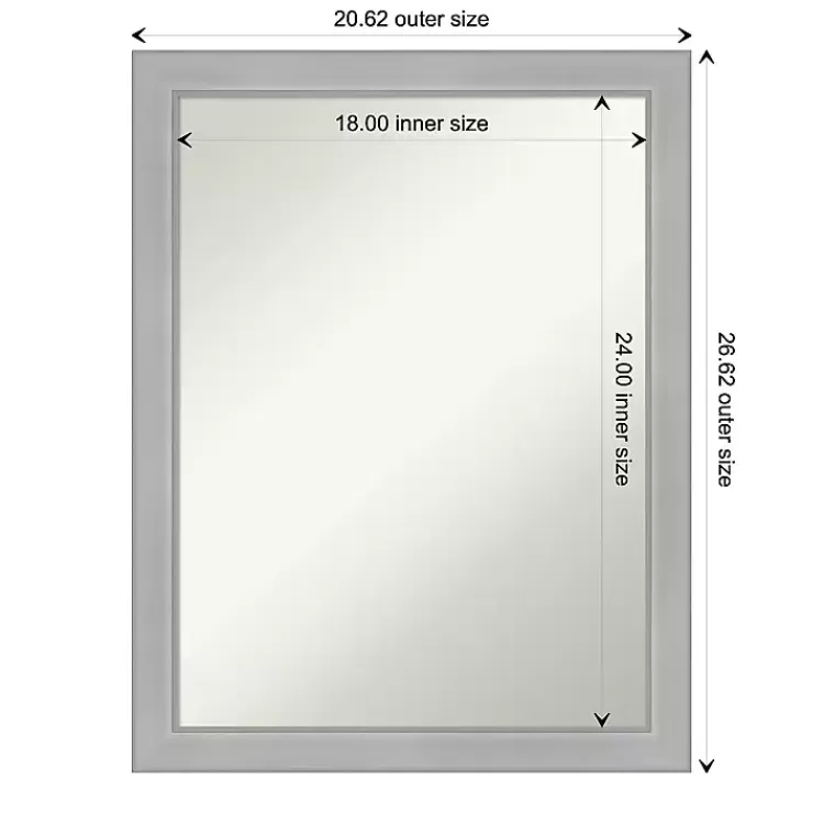 brushed_nickel_modern_decorative_wall_mirror_4.webp Brushed Nickel Modern Decorative Wall Mirror>Kirklands Home Fashion