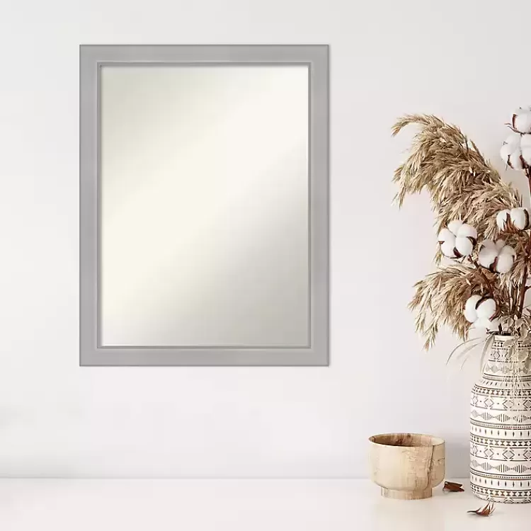 brushed_nickel_modern_decorative_wall_mirror_6.webp Brushed Nickel Modern Decorative Wall Mirror>Kirklands Home Fashion