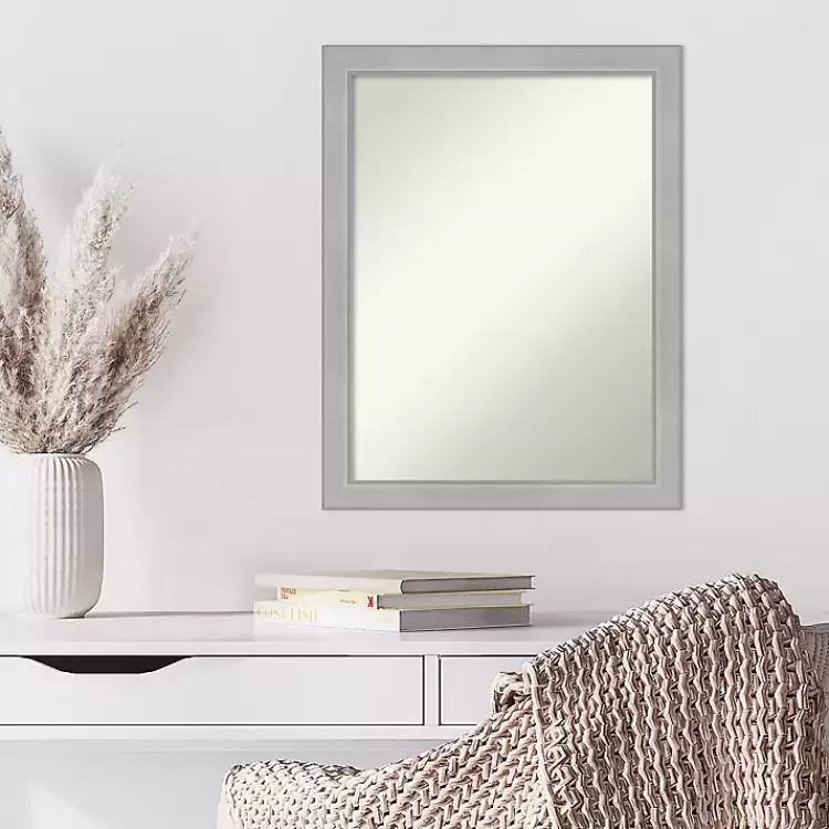 brushed_nickel_modern_decorative_wall_mirror_7.webp Brushed Nickel Modern Decorative Wall Mirror>Kirklands Home Fashion