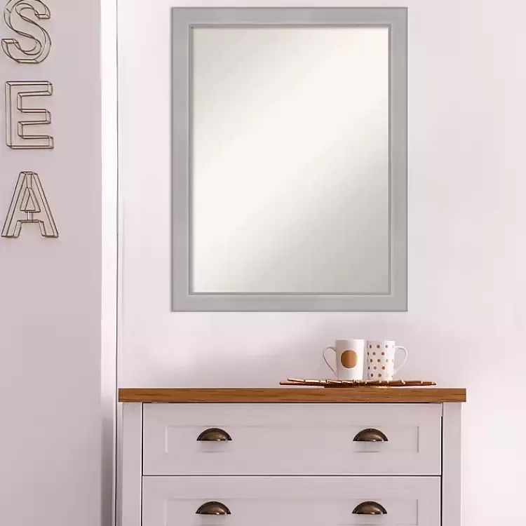 brushed_nickel_modern_decorative_wall_mirror_8.webp Brushed Nickel Modern Decorative Wall Mirror>Kirklands Home Fashion