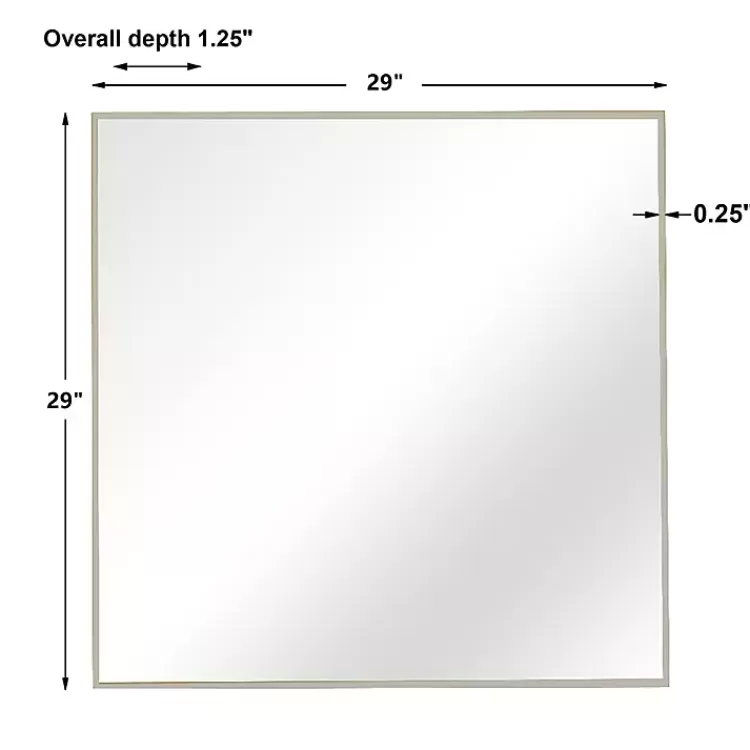 brushed_silver_metal_square_framed_mirror_4.webp Brushed Metal Square Framed Mirror>Kirklands Home Cheap