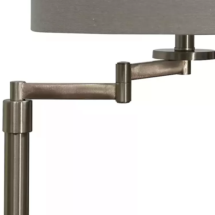 Brushed Steel Adjustable Swing Arm Floor Lamp>Kirklands Home Best Sale
