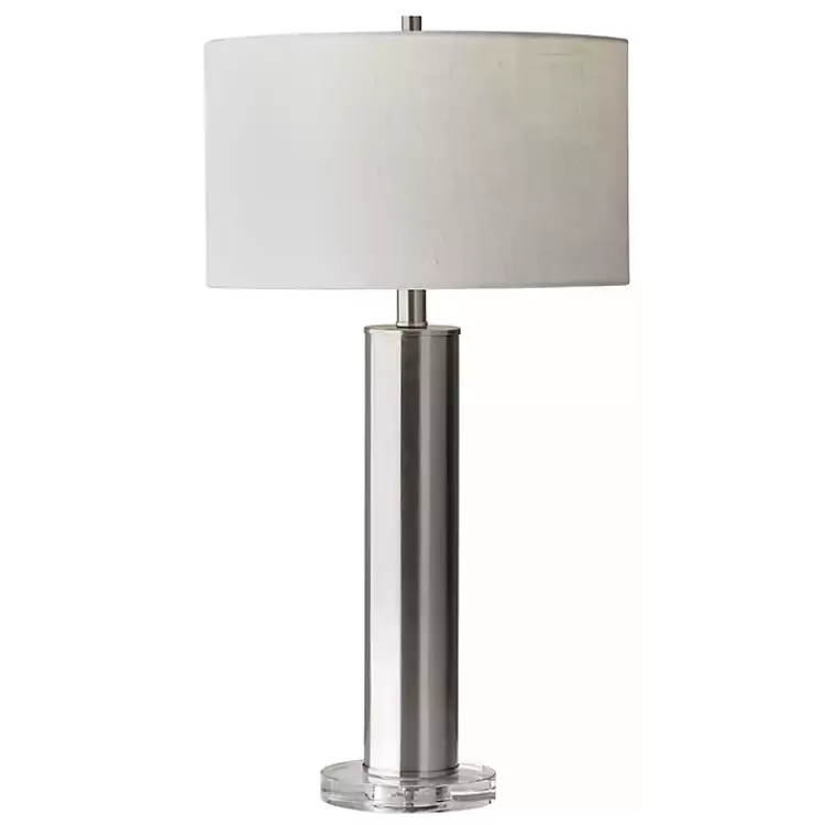 Brushed Steel Cylinder Table Lamp>Kirklands Home Outlet