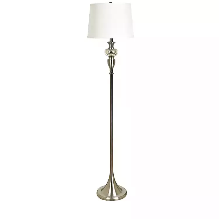 Brushed Steel Fluted Floor Lamp>Kirklands Home New