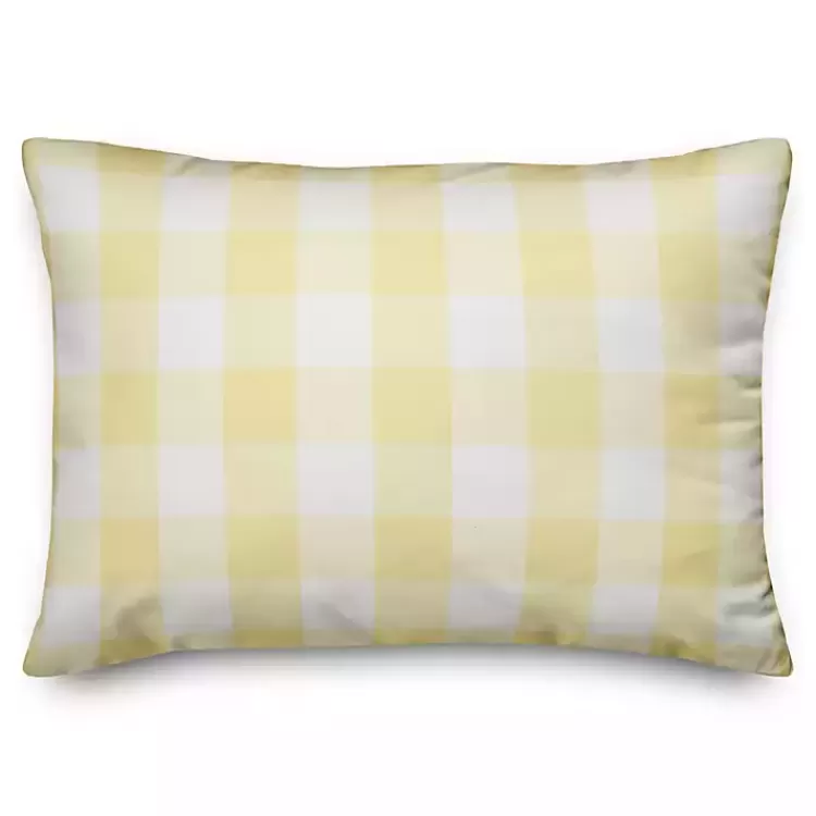 Buffalo Check Lemon Outdoor Pillow>Kirklands Home Cheap