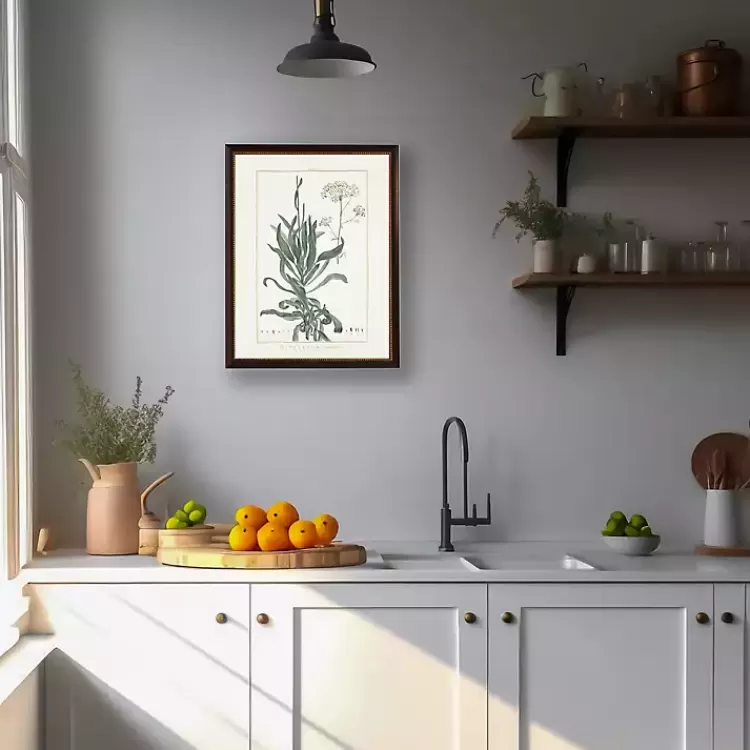 Bupleurum Greenery Black Beaded Framed Art Print>Kirklands Home Sale