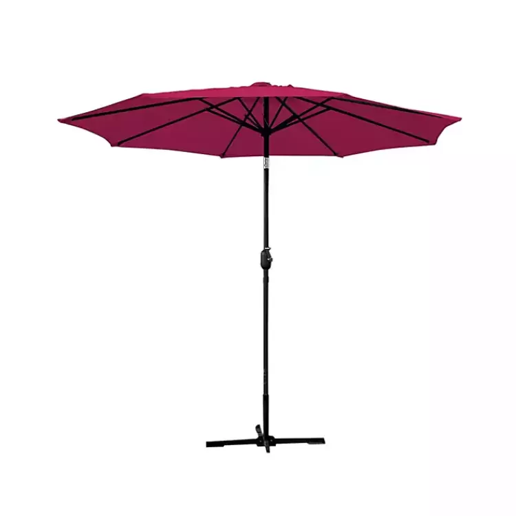 Burgundy 9 ft. Hand Crank Tilt Umbrella>Kirklands Home Best Sale