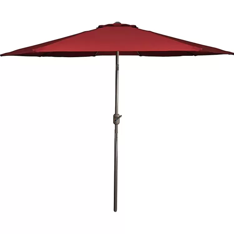 Burgundy Tilt Hand Crank Outdoor Umbrella>Kirklands Home Clearance