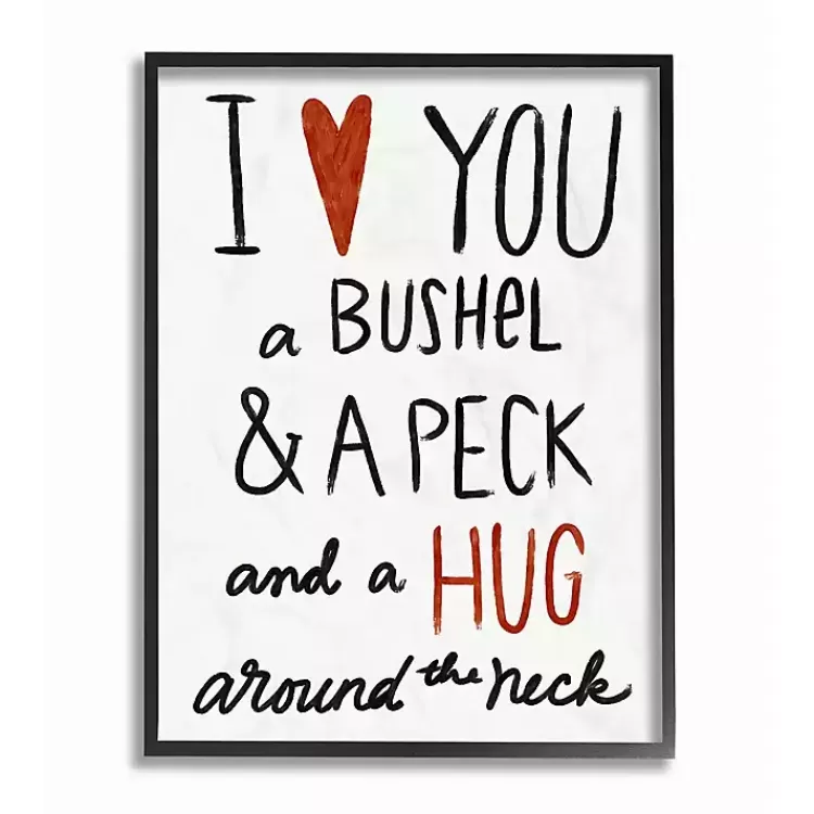 Bushel Peck & Hug Framed Giclee Canvas Art>Kirklands Home Fashion