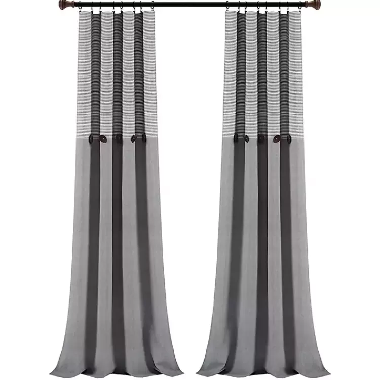 buttons_and_stripes_curtain_panel_set__in_5.webp Buttons and Stripes Curtain Panel Set, 84 in.>Kirklands Home Best