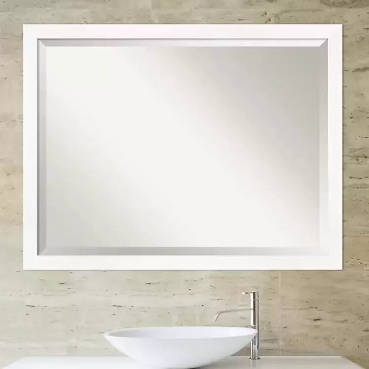 Cabinet White Narrow Frame Beveled Mirror>Kirklands Home Best