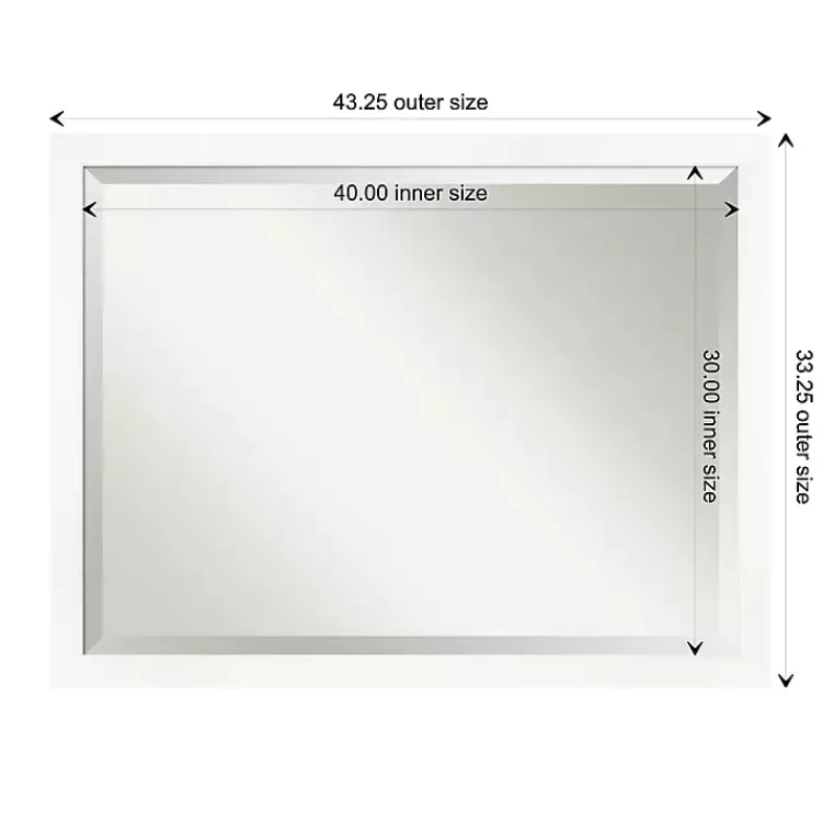 cabinet_white_narrow_frame_beveled_mirror_4.webp Cabinet White Narrow Frame Beveled Mirror>Kirklands Home Best
