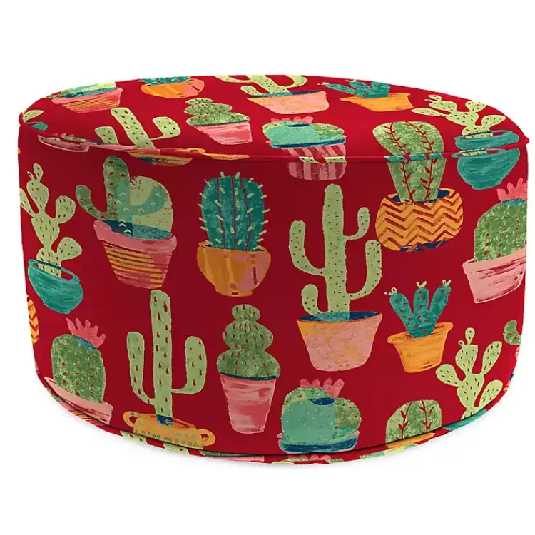 Cactus Cetera Outdoor Pouf>Kirklands Home Online