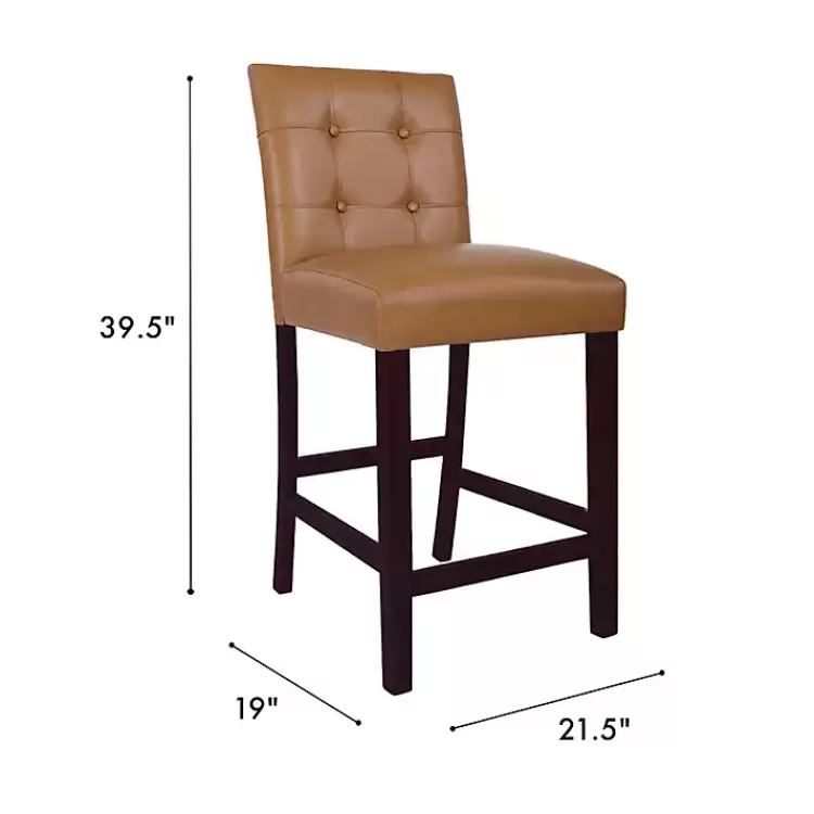 camel_faux_leather_jeremy_counter_stools_set_of__3.webp Camel Faux Leather Jeremy Counter Stools, Set of 2>Kirklands Home Cheap