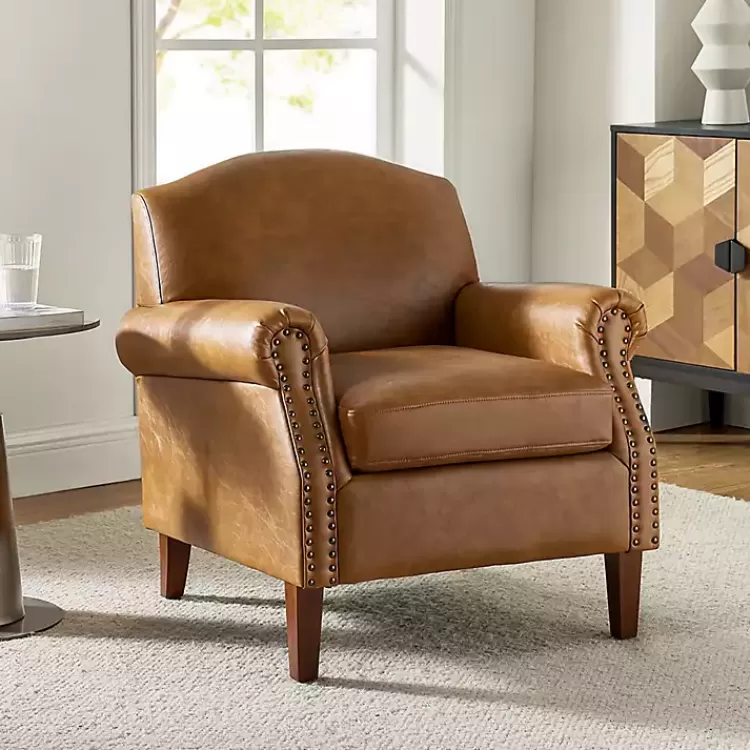 camel_faux_leather_nailhead_taylor_armchair_2.webp Camel Faux Leather Nailhead Taylor Armchair>Kirklands Home Best