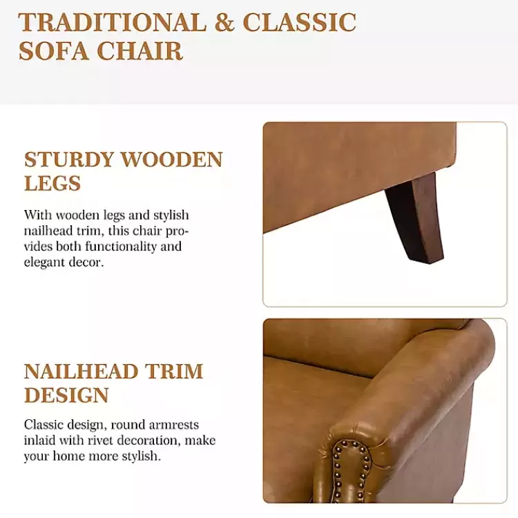 camel_faux_leather_nailhead_taylor_armchair_6.webp Camel Faux Leather Nailhead Taylor Armchair>Kirklands Home Best