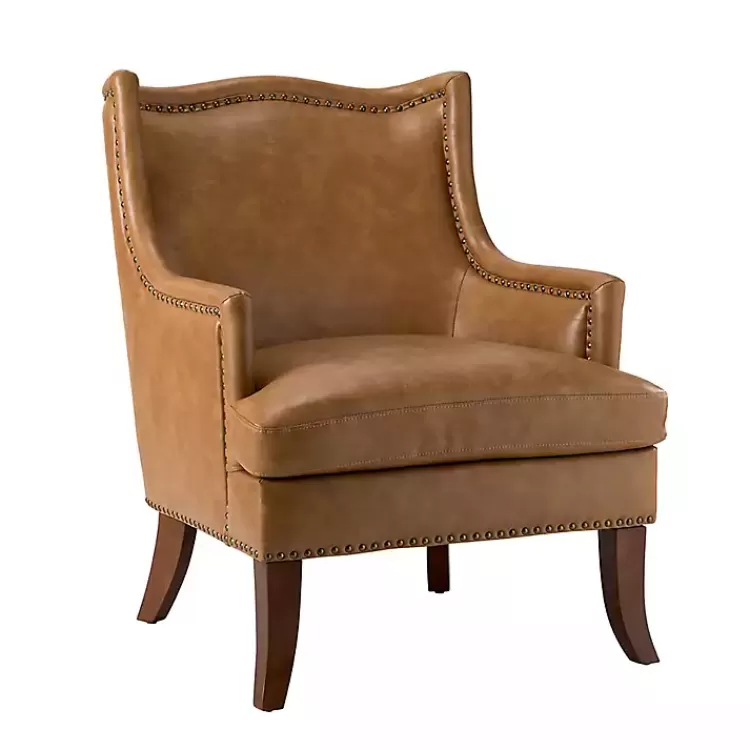 Camel Faux Leather Ophelia Accent Chair>Kirklands Home Hot