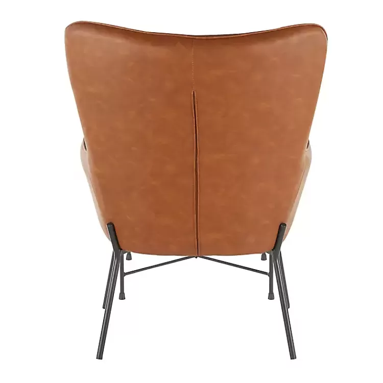 camel_faux_leather_pc_chair_and_ottoman_set_2.webp Camel Faux Leather 2-pc. Chair and Ottoman Set>Kirklands Home Best