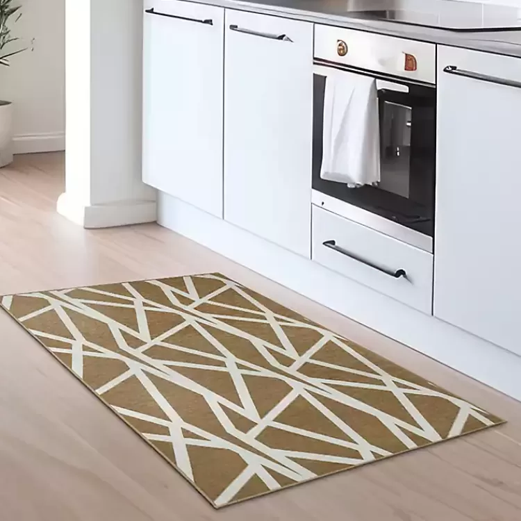 Camel Intersections Washable Area Rug, 3x5>Kirklands Home Best
