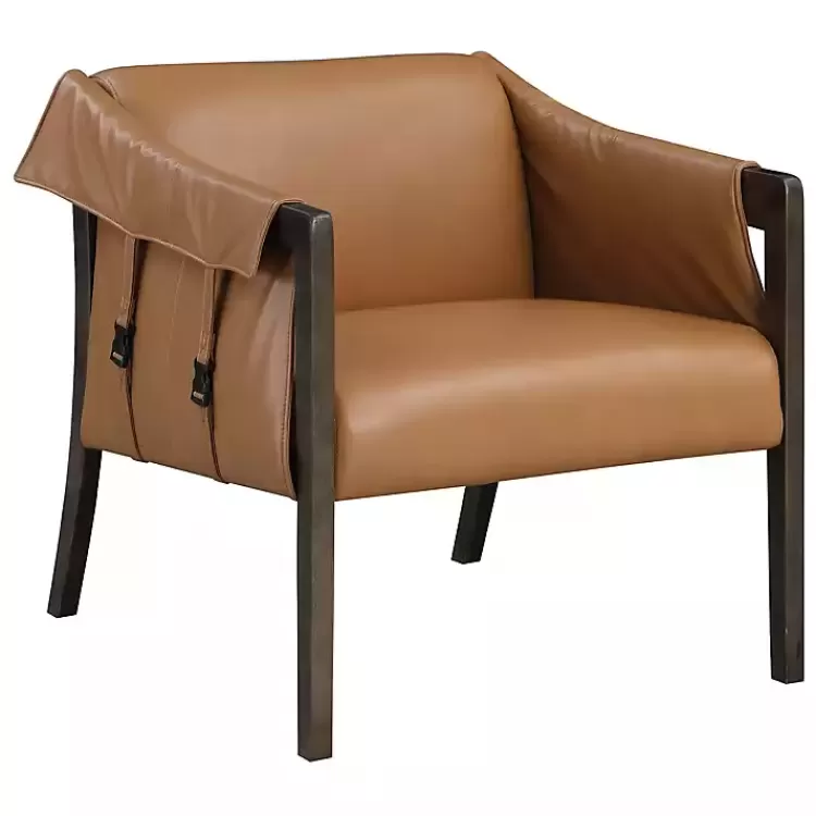Camel Parkfield Faux Leather Accent Chair>Kirklands Home Cheap