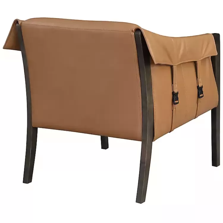 Camel Parkfield Faux Leather Accent Chair>Kirklands Home Cheap