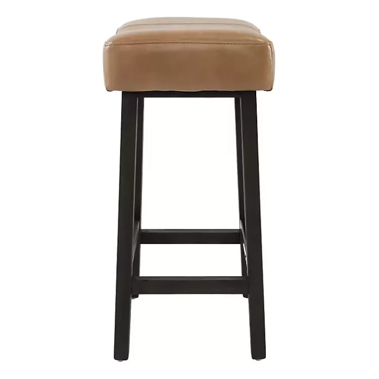 camel_wood_and_leather_backless_stool_5.webp Camel Wood and Leather Backless Stool>Kirklands Home Fashion
